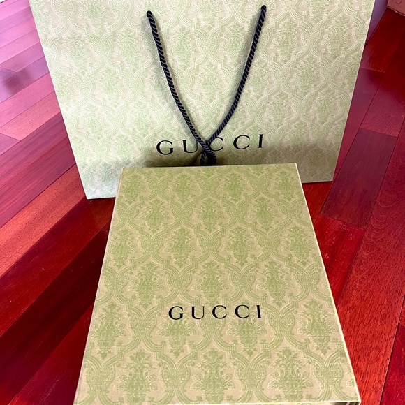 Gucci Other Gucci Paper Bag And Box With Tissue Paper Poshmark